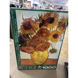 Eurographics Fine Art Vincent Van Gogh Twelve Sunflowers 1000 Pc Puzzle NEW